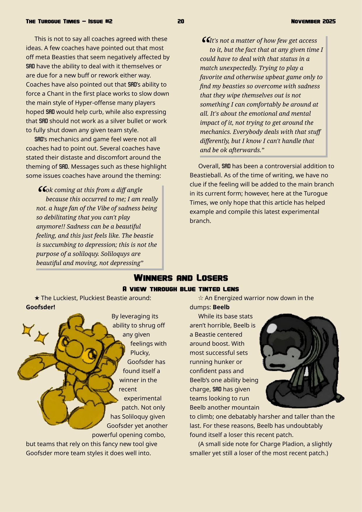 Page 20. Sadness experimental patch overview by Ket